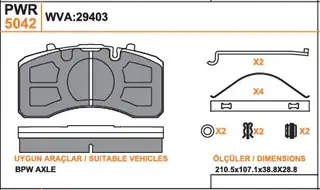 Disk Balatası Knorr WABCO Meritor