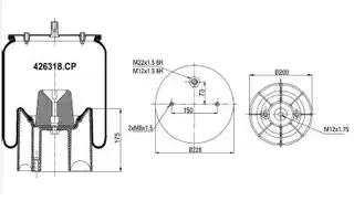 Komple Körük Plastik Piston 426318 CP