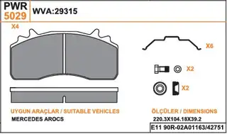 Disk Balatası Mercedes Arocs Y.M
