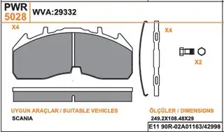 Disk Balatası Scania P G R Y.M