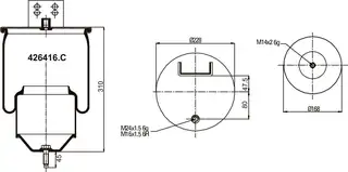 Komple Körük Metal Piston Volvo FH FM FL