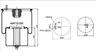 Komple Körük Metal Piston 424713 C02